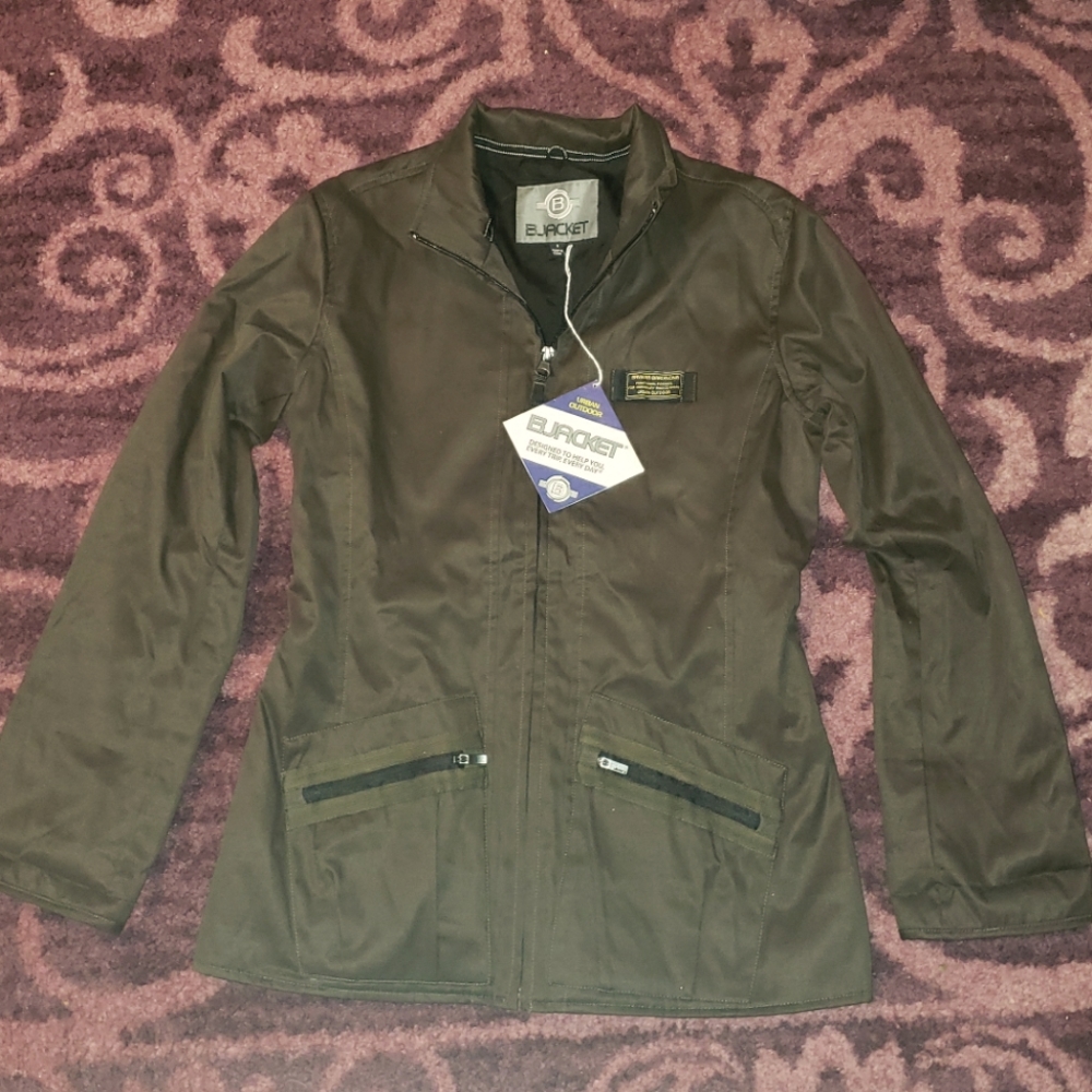 NWT Designer Light Weight Weather Travel Urban Outdoor Jacket w Pockets